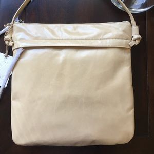 Hobo Stark Leather Crossbody Bag Purse, Cream, NWT